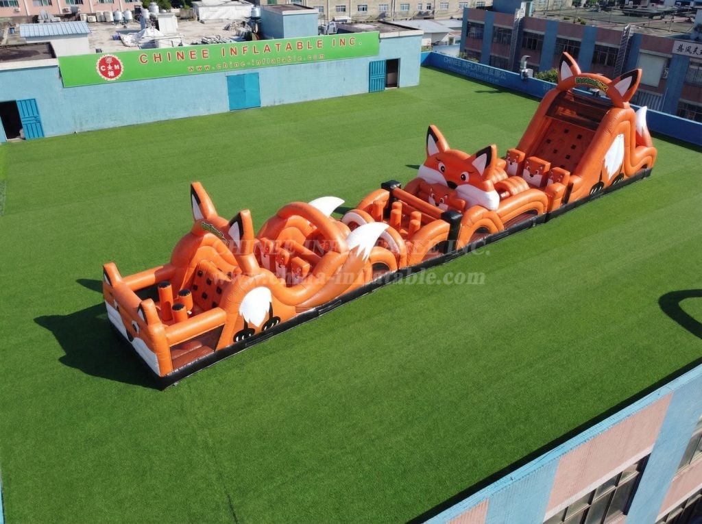 T7-4729 Fox Theme Inflatable Obstacle Courses