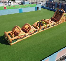 T7-4737 Hamburger Theme Inflatable Obstacle Courses