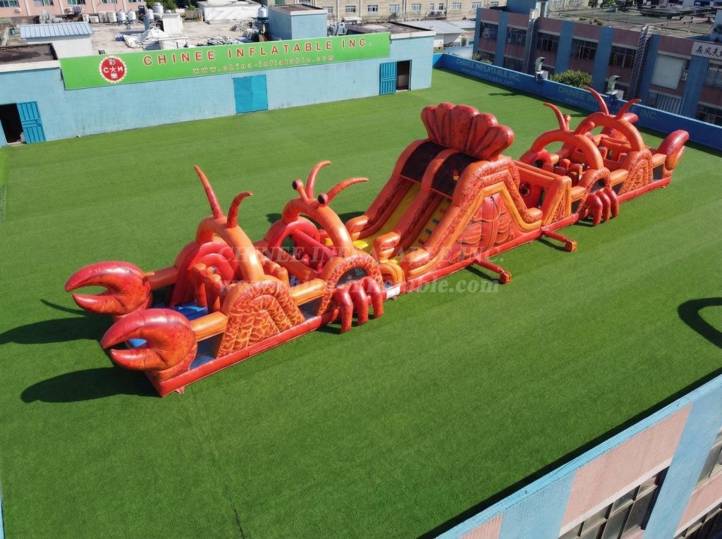 T7-4753 Lobster Theme Inflatable Obstacle Courses