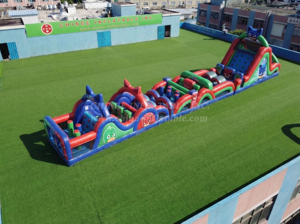 T7-4788 PJ Masks Theme Inflatable Obstacle Courses