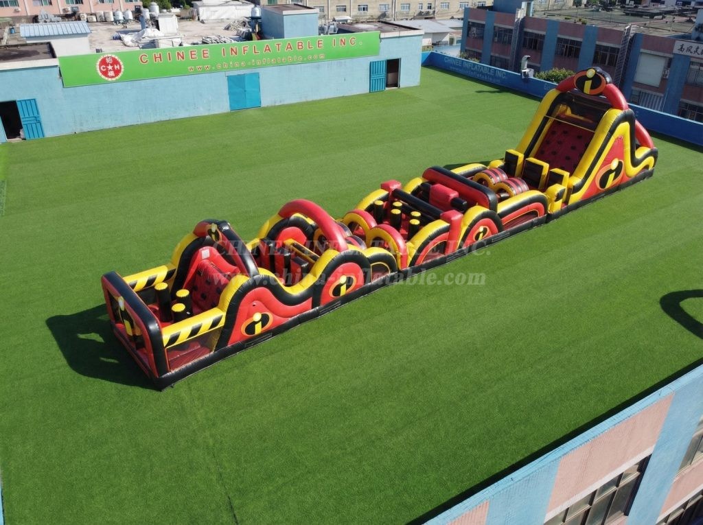 T7-4823 The Incredibles Theme Inflatable Obstacle Courses