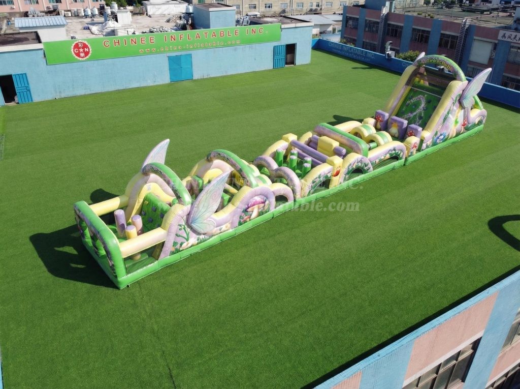 T7-4832 Tinker Bell Theme Inflatable Obstacle Courses