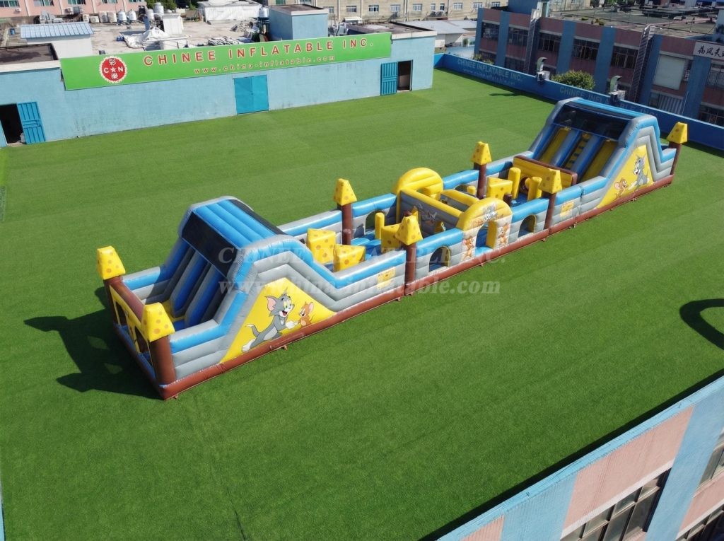 T7-4834 Tom And Jerry Theme Inflatable Obstacle Courses