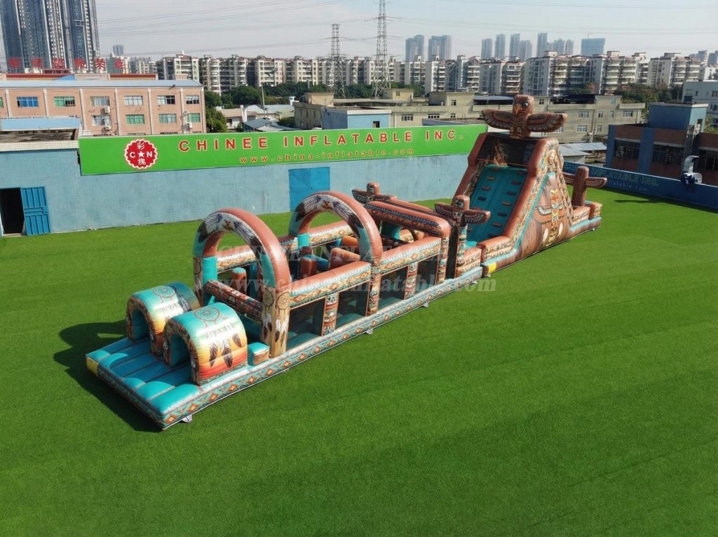 T7-4857 American Indian Theme Inflatable Obstacle Courses