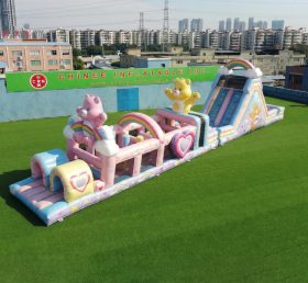T7-4877 Care Bears Theme Inflatable Obstacle Courses