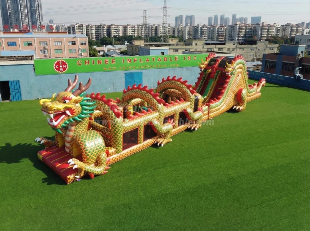 T7-4896 Dragon Theme Inflatable Obstacle Courses