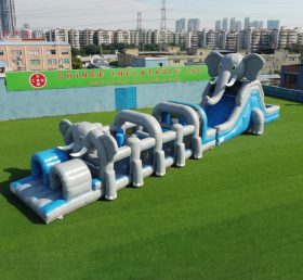 T7-4902 Elephant Theme Inflatable Obstacle Courses