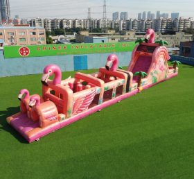 T7-4908 Flamingo Theme Inflatable Obstacle Courses