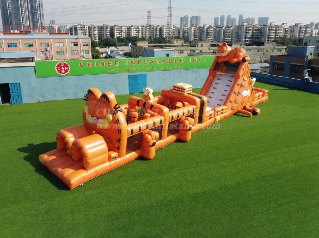T7-4913 Garfield Theme Inflatable Obstacle Courses