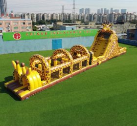 T7-4914 Giraffe Theme Inflatable Obstacle Courses