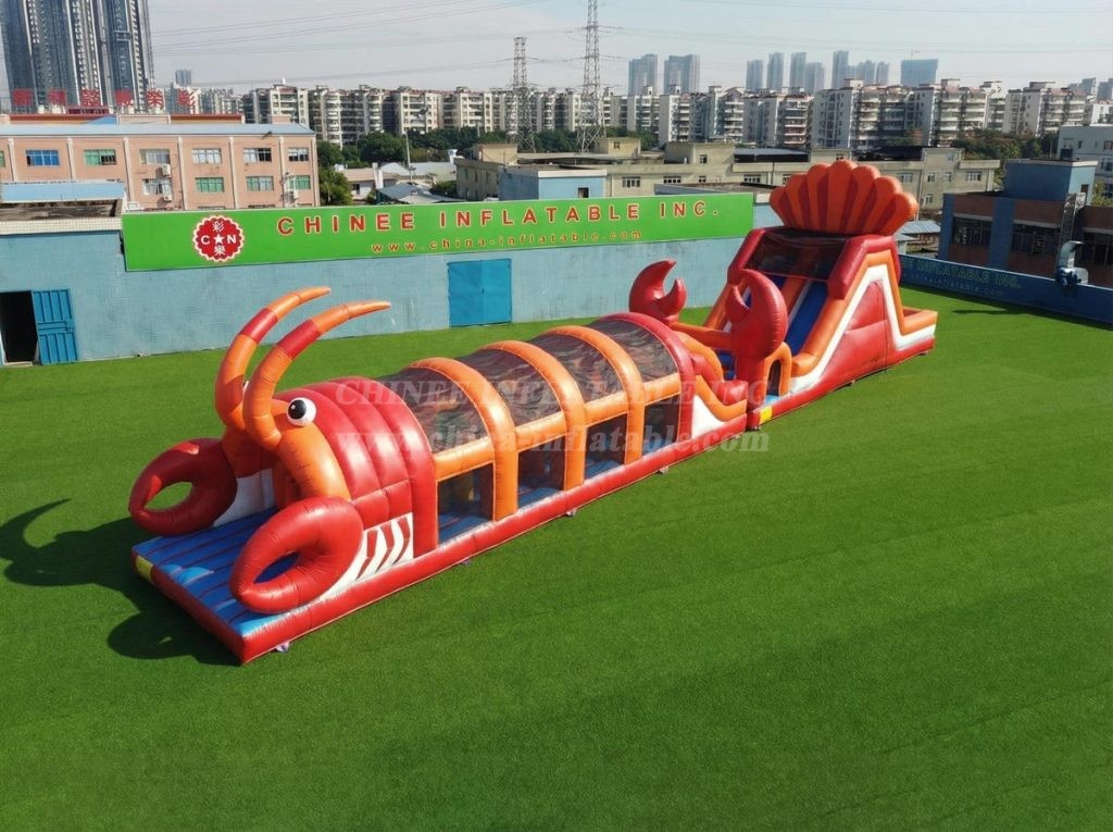 T7-4929 Lobster Theme Inflatable Obstacle Courses