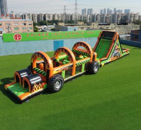 T7-4942 Monster Trucks Theme Inflatable Obstacle Courses