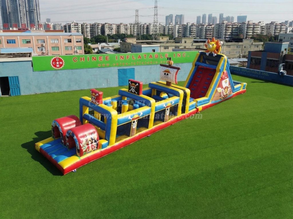 T7-4948 One Piece Theme Inflatable Obstacle Courses