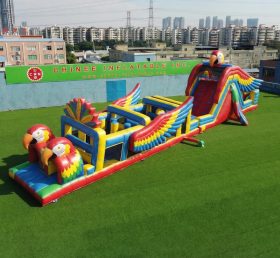 T7-4951 Parrot Theme Inflatable Obstacle Courses