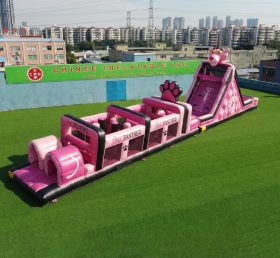 T7-4957 Pink Panther Theme Inflatable Obstacle Courses