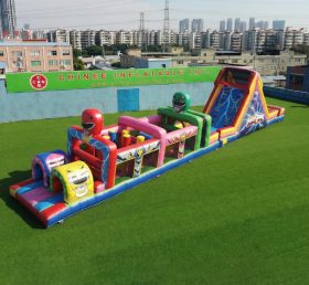 T7-4966 Power Rangers Theme Inflatable Obstacle Courses