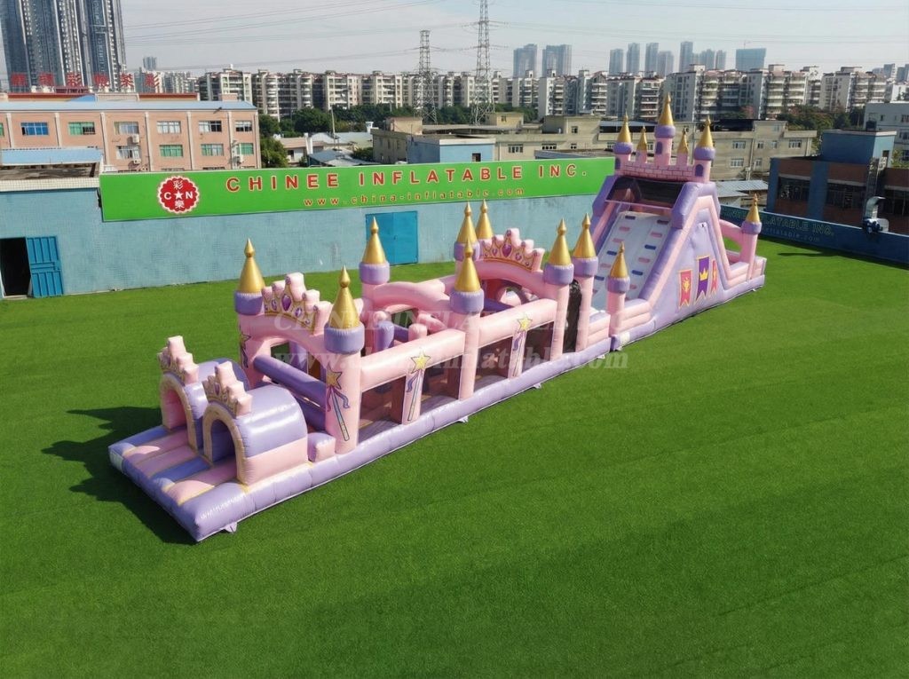 T7-4967 Princess Parties Theme Inflatable Obstacle Courses