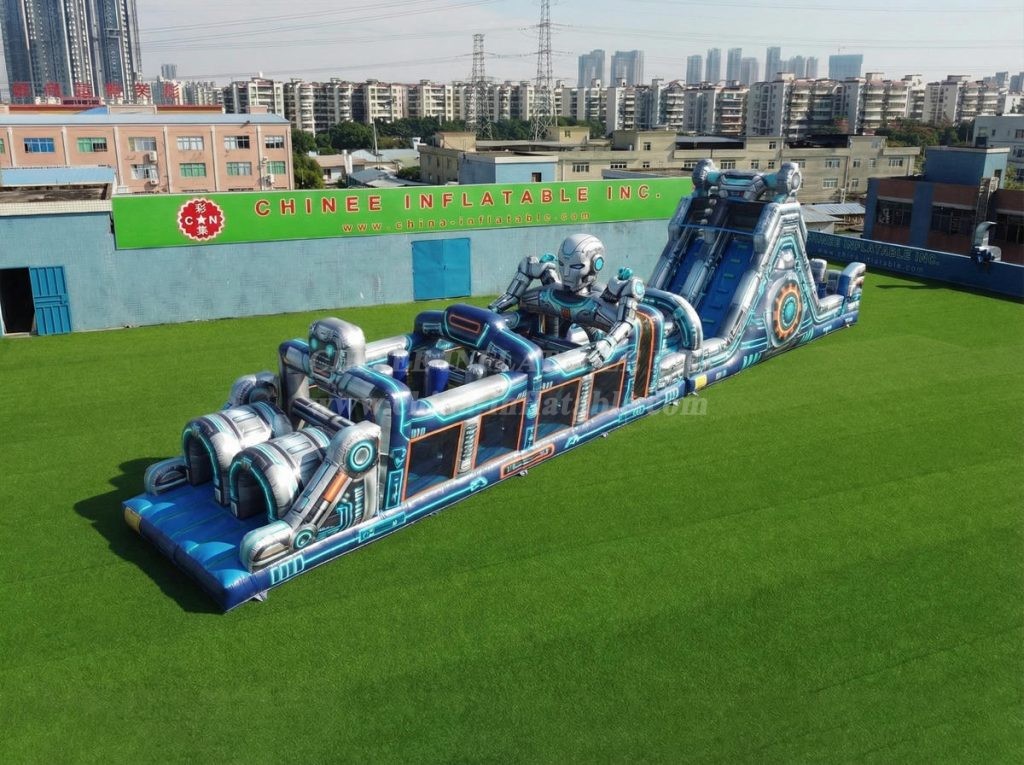 T7-4970 Robot Theme Inflatable Obstacle Courses