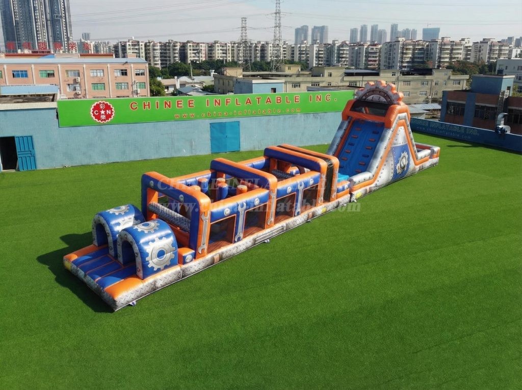 T7-4972 Rusty Rivets Theme Inflatable Obstacle Courses