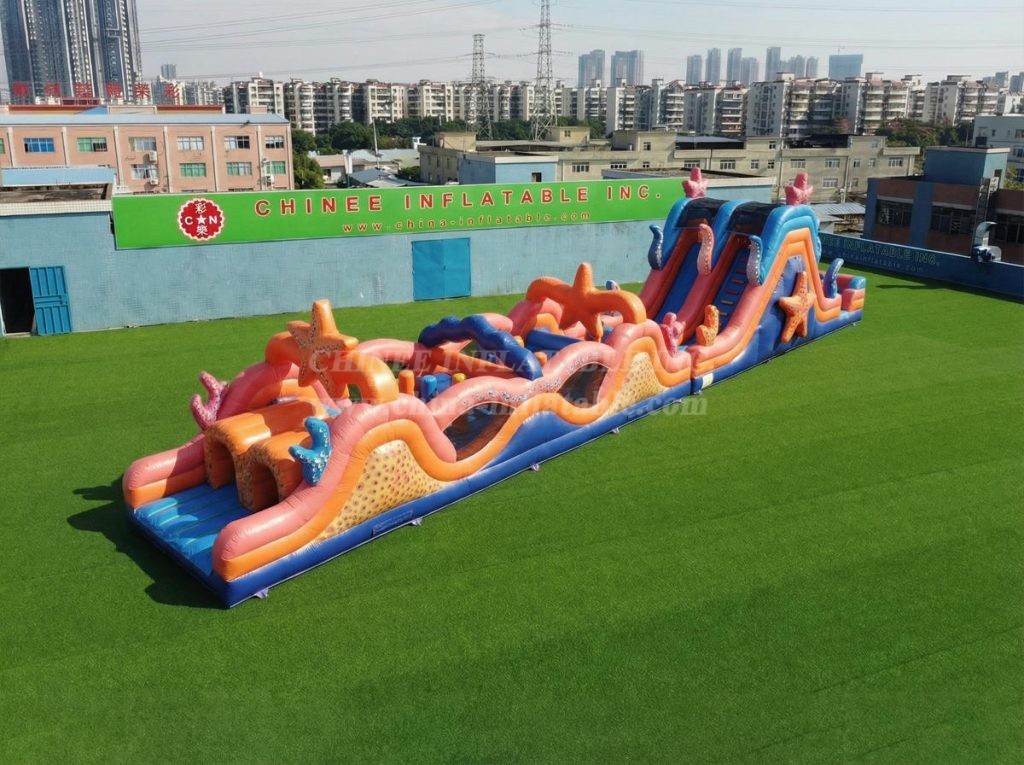 T7-4985 Starfish Theme Inflatable Obstacle Courses