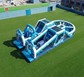 T7-5058 Dolphin Theme Inflatable Obstacle Courses