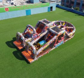 T7-5081 Graffiti Theme Inflatable Obstacle Courses