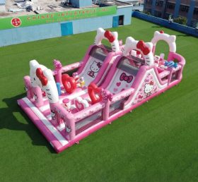 T7-5086 Hello Kitty Theme Inflatable Obstacle Courses