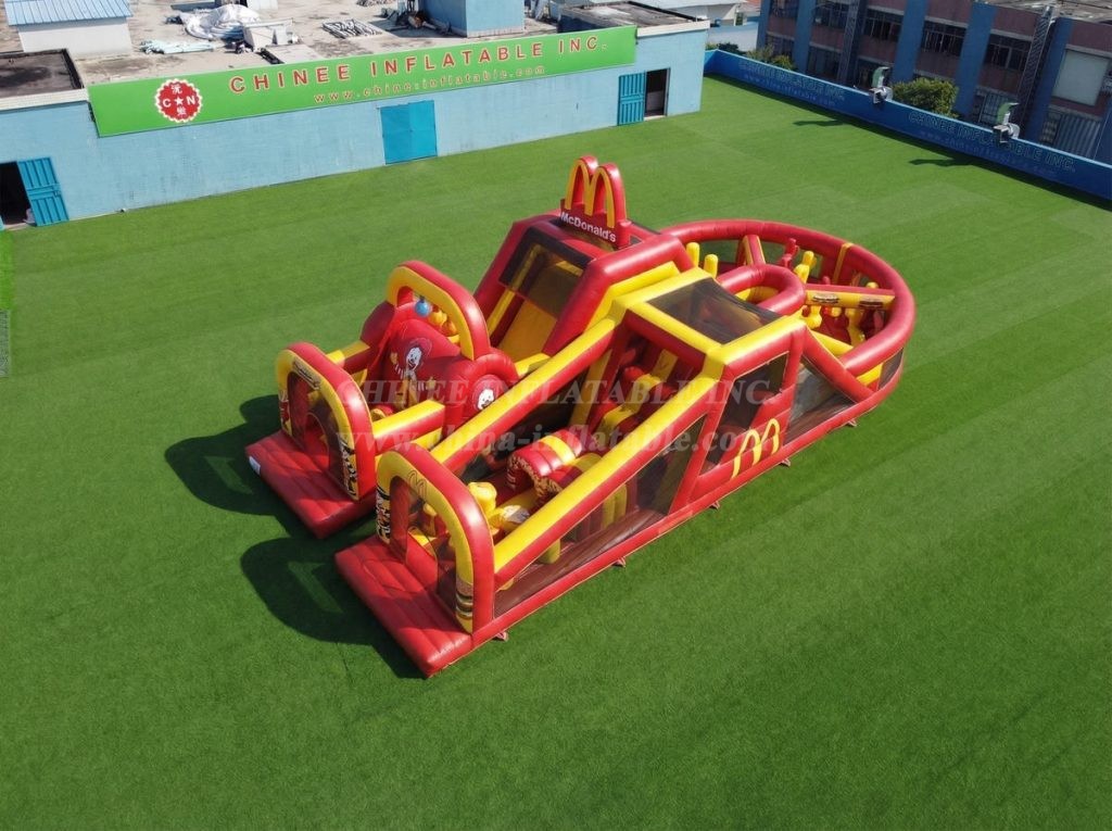 T7-5102 McDonald Theme Inflatable Obstacle Courses