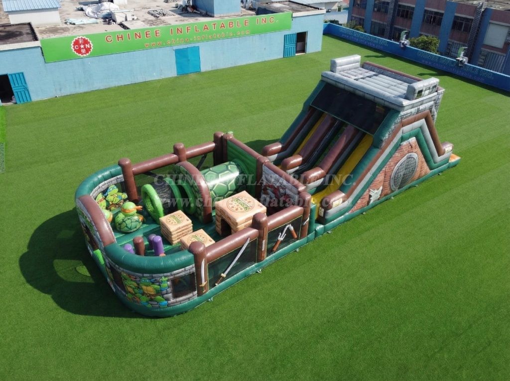T7-5116 Ninja Turtles Theme Inflatable Obstacle Courses