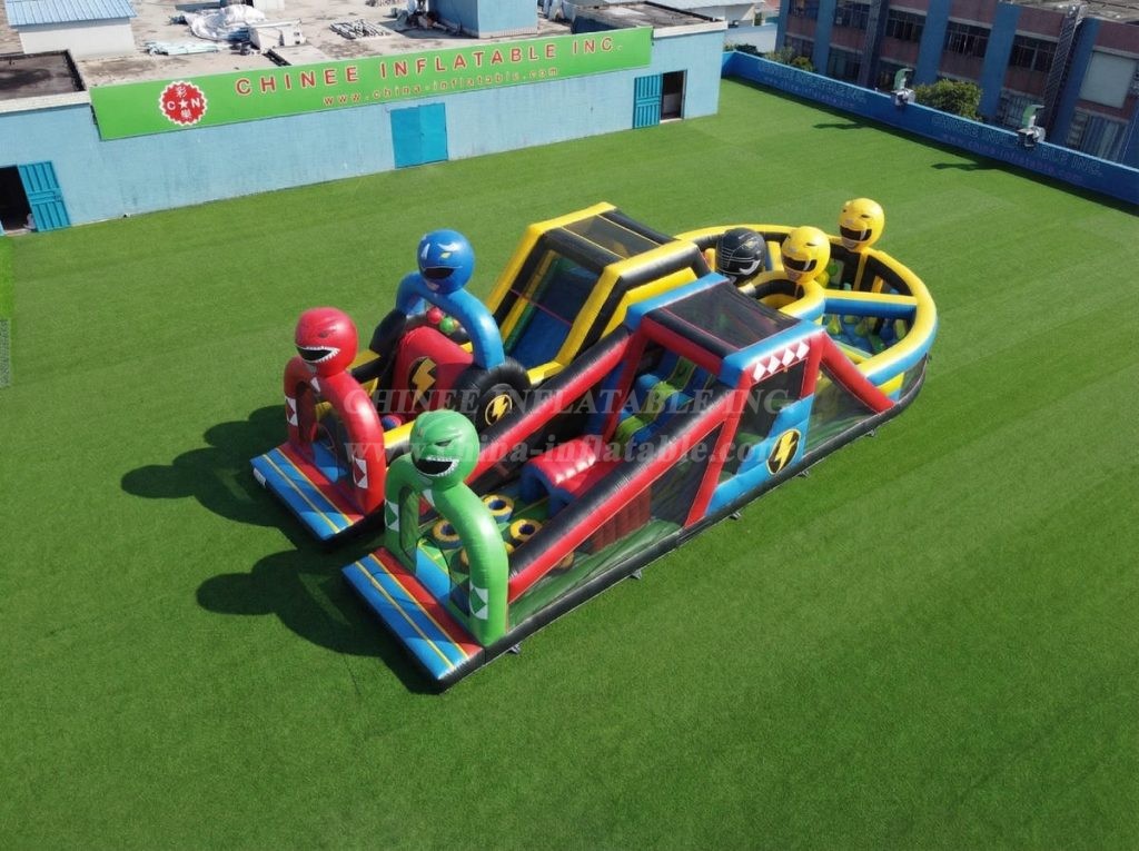 T7-5136 Power Rangers Theme Inflatable Obstacle Courses