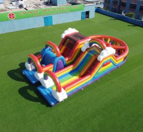T7-5138 Rainbow Theme Inflatable Obstacle Courses