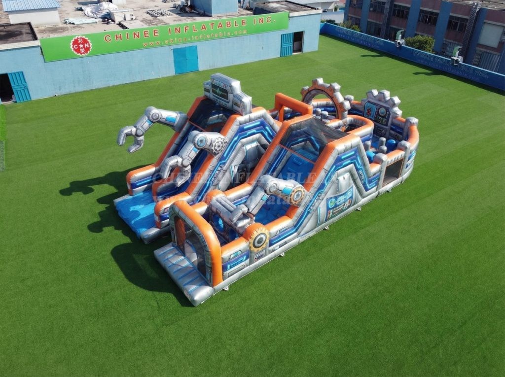 T7-5139 Robot Theme Inflatable Obstacle Courses