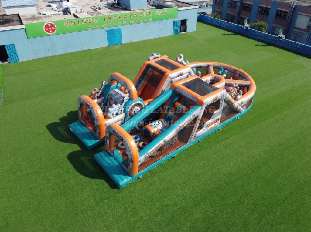 T7-5141 Rusty Rivets Theme Inflatable Obstacle Courses
