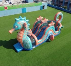 T7-5143 Seahorse Theme Inflatable Obstacle Courses