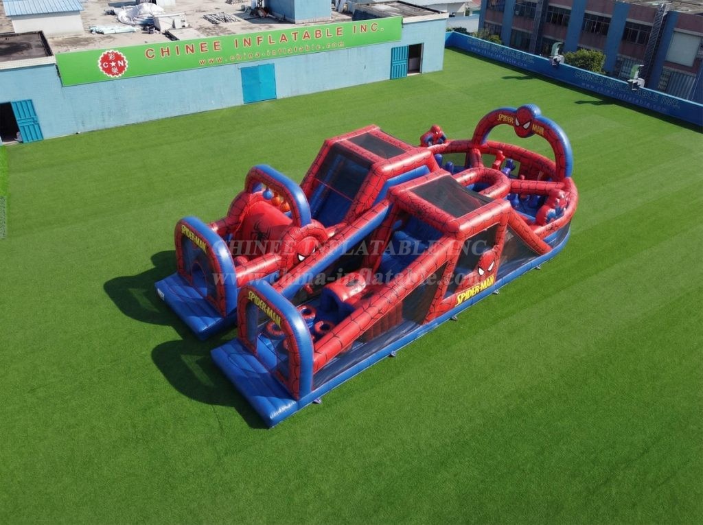T7-5152 Spider-Man Theme Inflatable Obstacle Courses