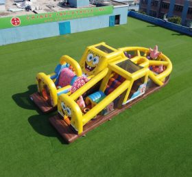 T7-5153 SpongeBob Theme Inflatable Obstacle Courses