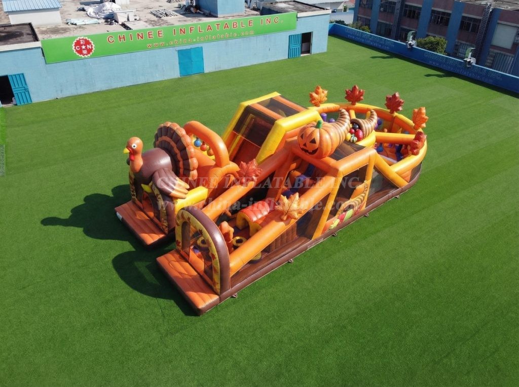 T7-5161 Thanksgiving Theme Inflatable Obstacle Courses