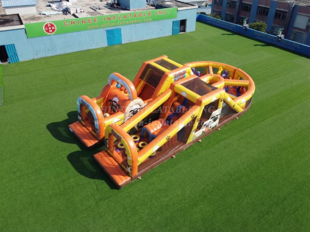 T7-5171 Timmy Time Theme Inflatable Obstacle Courses