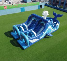 T7-5182 Whale Theme Inflatable Obstacle Courses