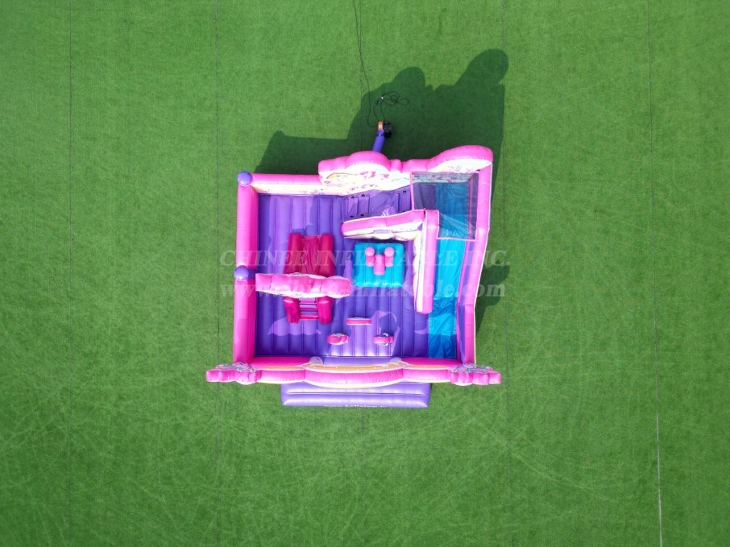 T8-1772 Unicorn Theme Bouncy Castle with Slide