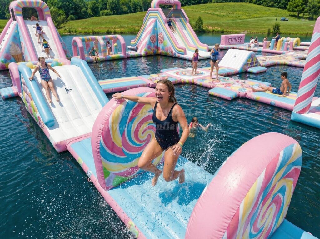 S626 Candy Theme Inflatable Water Park