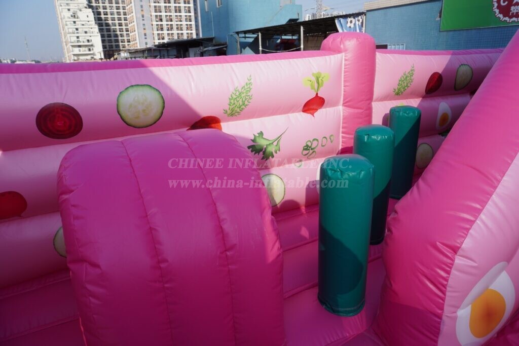 T8-5002 Custom “Pink Soup” Theme Inflatable Playground