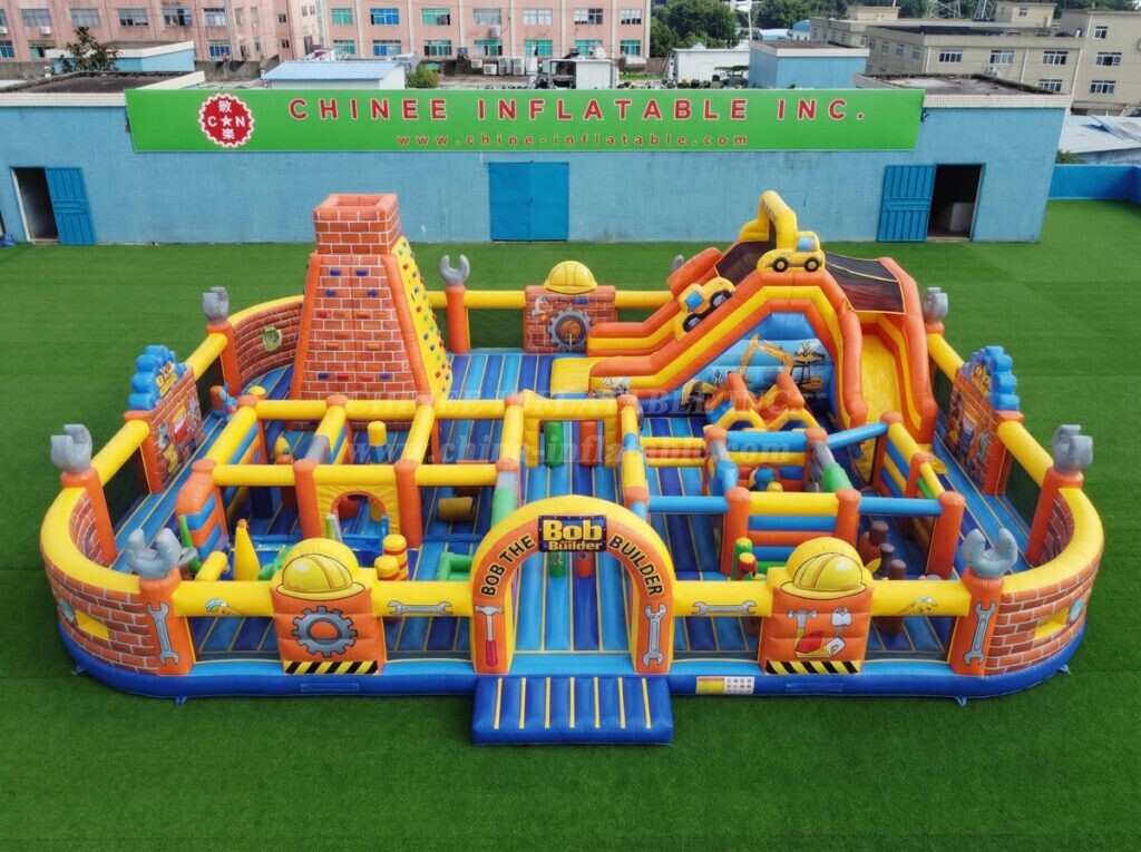 GF3-1435 Bob The Builder Theme Inflatable Playground