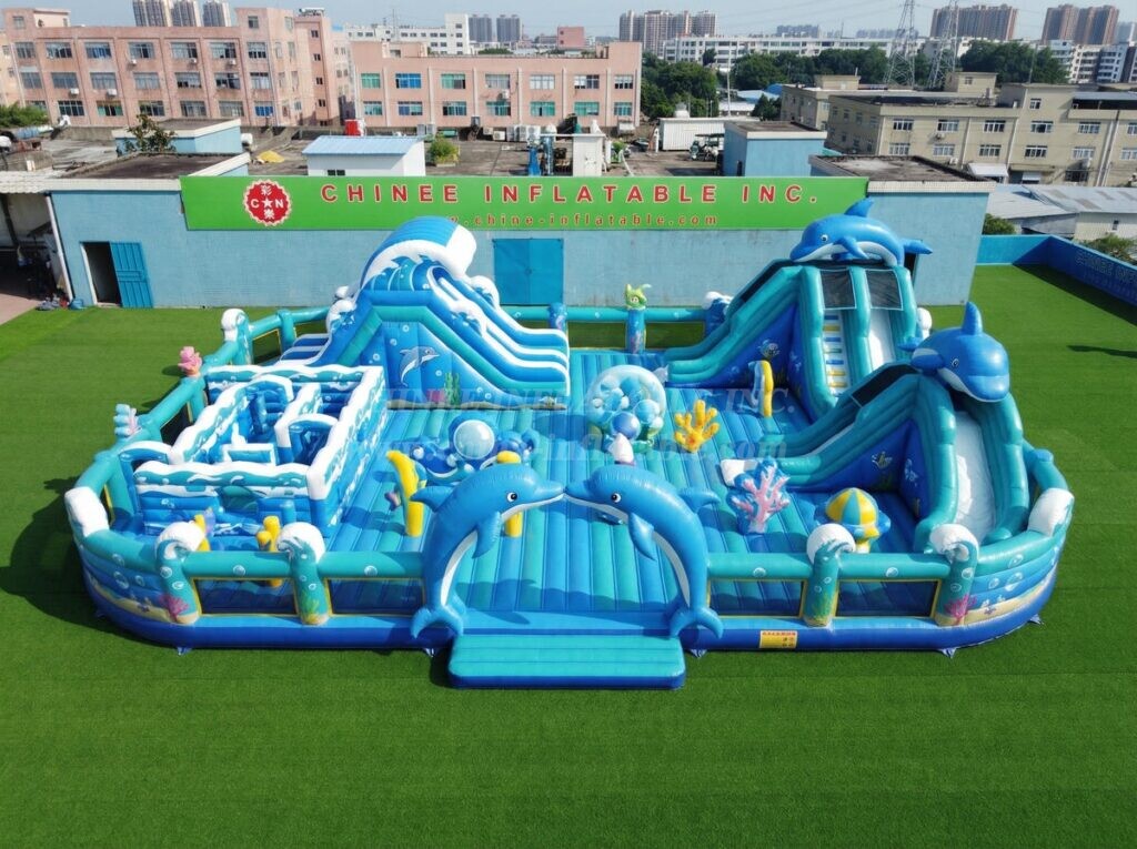 GF3-1448 Dolphin Theme Inflatable Playground