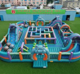 GF3-1467 Hippo Theme Inflatable Playground