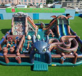 GF3-1468 How To Train Your Dragon Theme Inflatable Playground