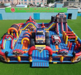 GF3-1484 Monster Trucks Theme Inflatable Playground