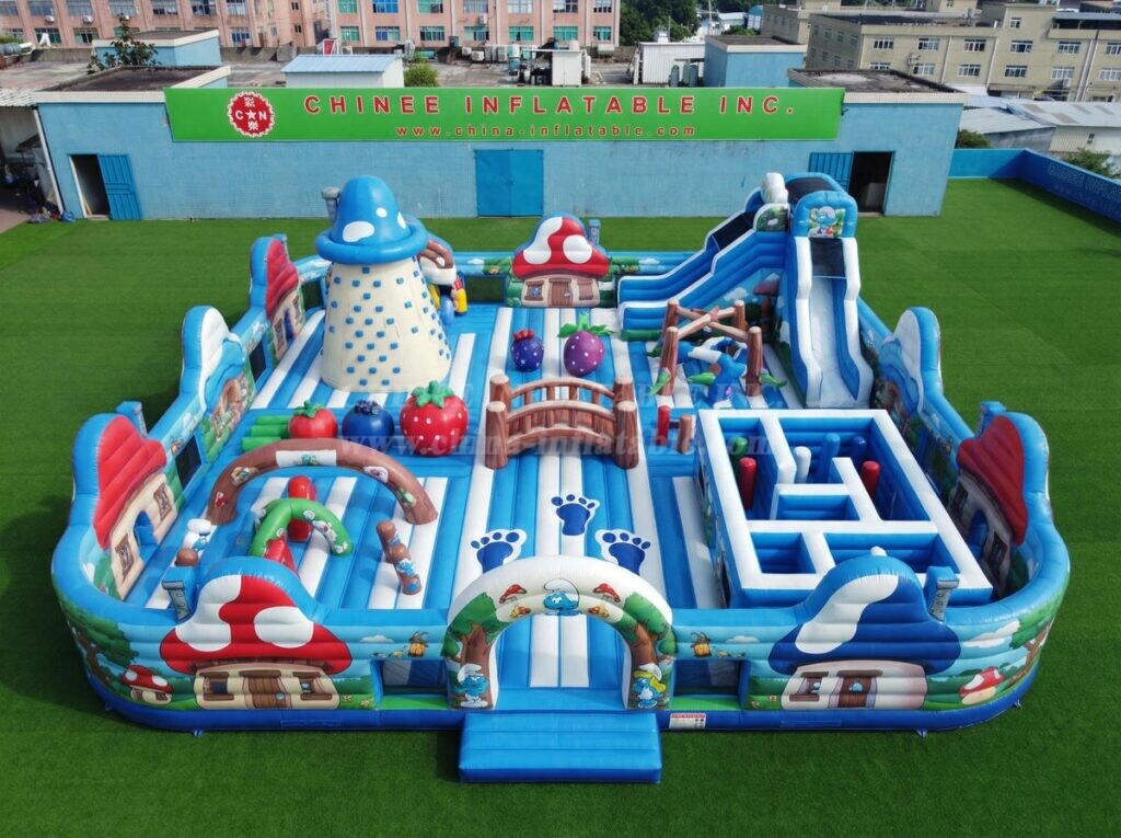 GF3-1519 The Smurfs Theme Inflatable Playground