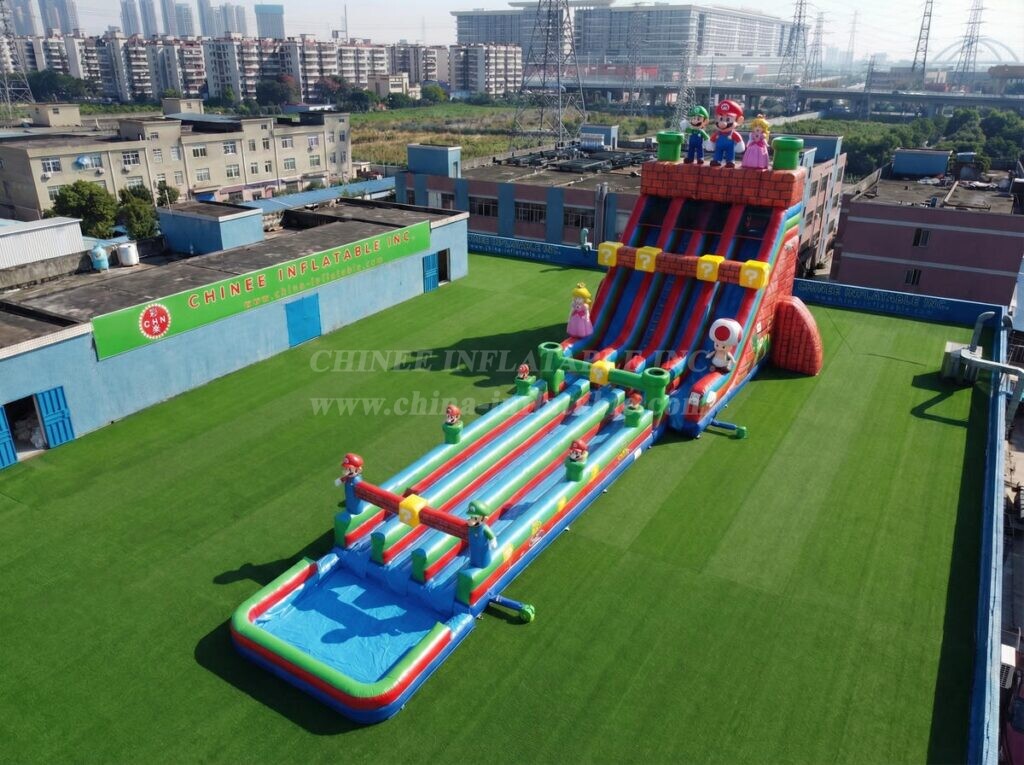 GS2-102 Super Mario Theme Giant Inflatable Water Slide