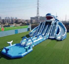 GS2-104 Whale Theme Giant Inflatable Water Slide